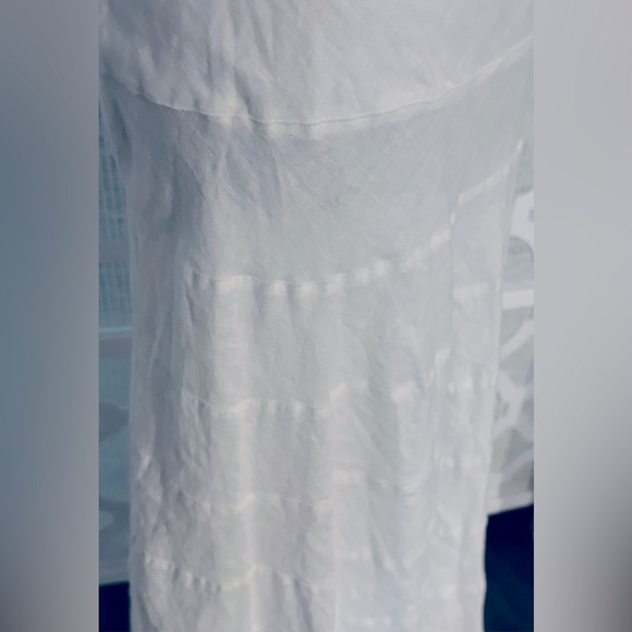 Ralph Lauren SZ 12 White Tiered Linen Maxi Skirt Resort Cruise Beach Boho Large - Picture 9 of 14